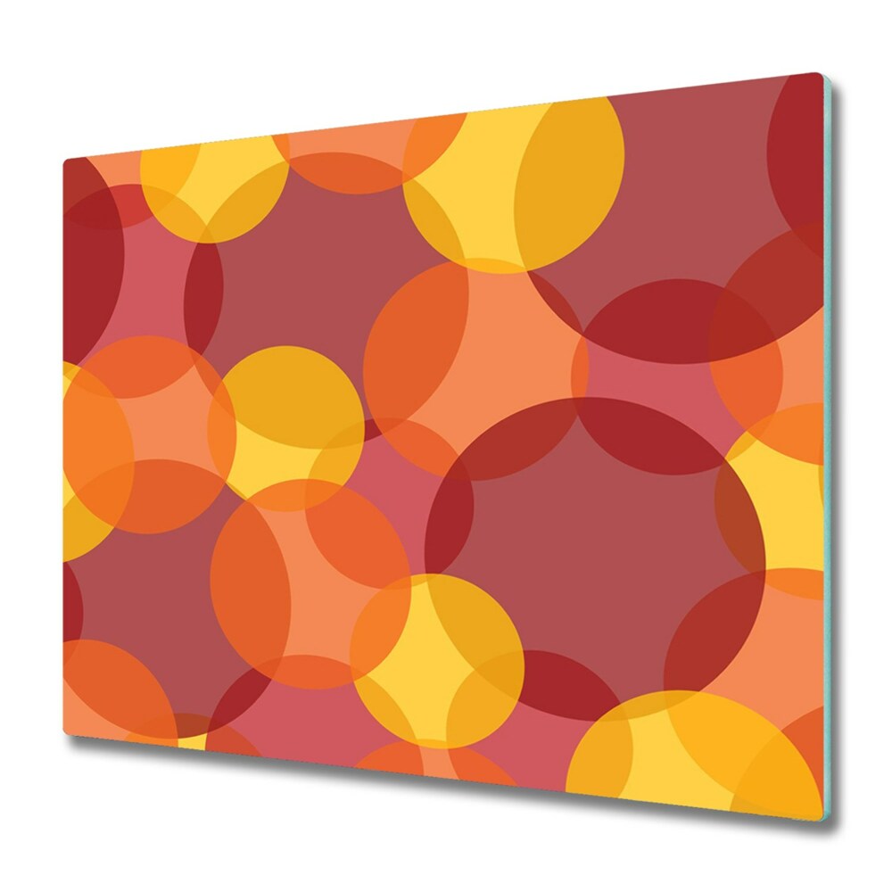 Főzőlap Védő Üveglap Színes piros körök