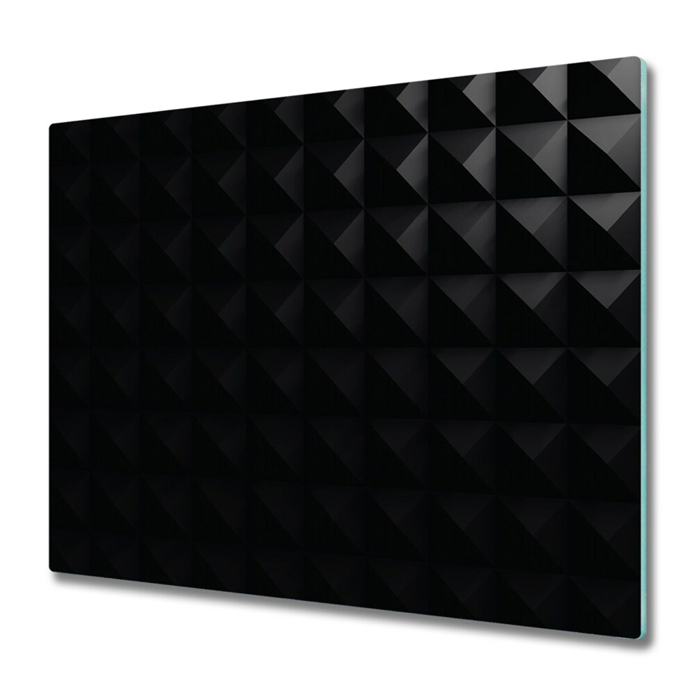 Üveg Tűzhelyvédő Fekete domború háttér