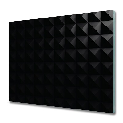 Üveg Tűzhelyvédő Fekete domború háttér