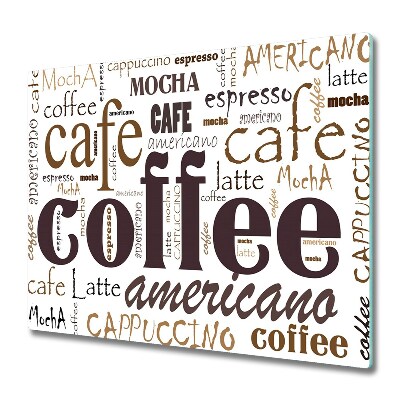 Tűzhelyvédő Üveglap Cafe kávé feliratok