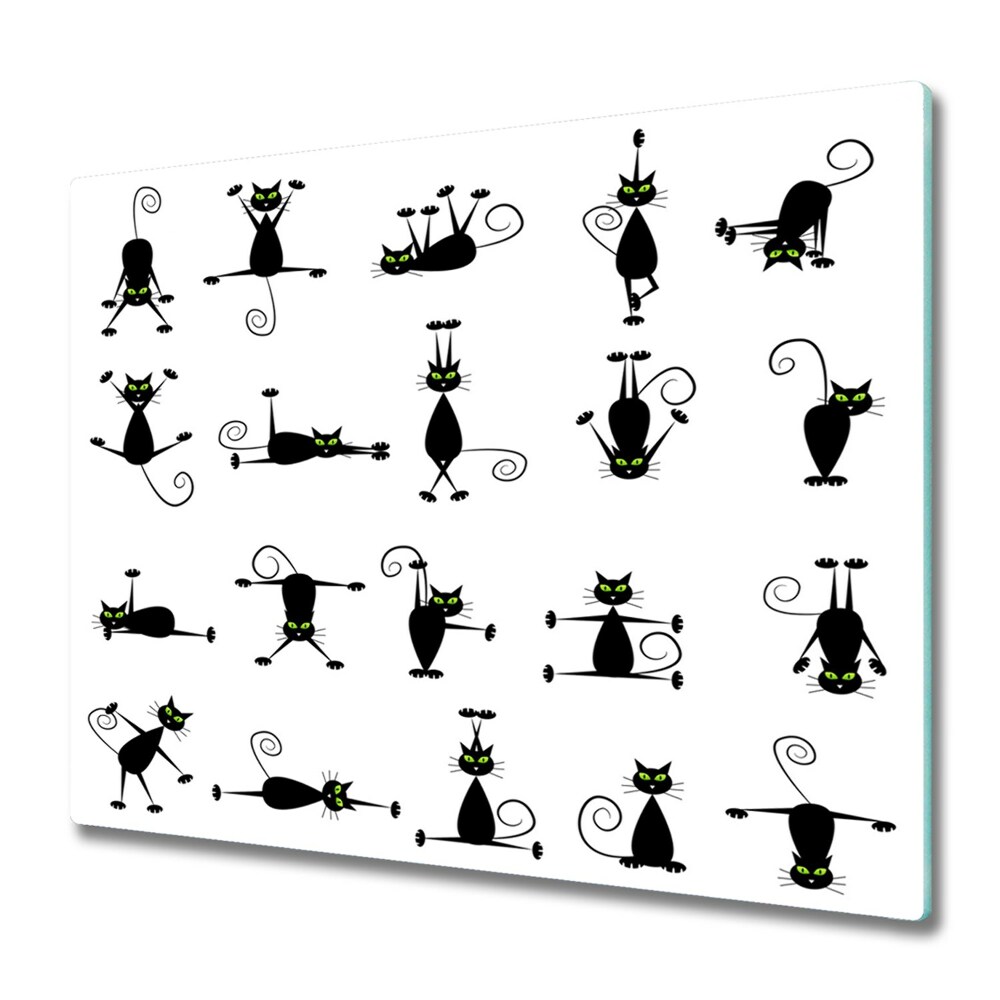 Főzőlap Védő Üveglap Rajzfilm fekete macskák