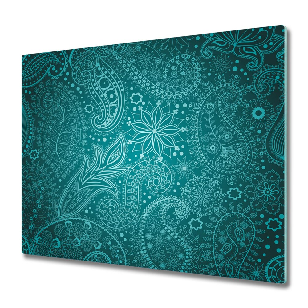 Tűzhely Fedőlap Kék díszek