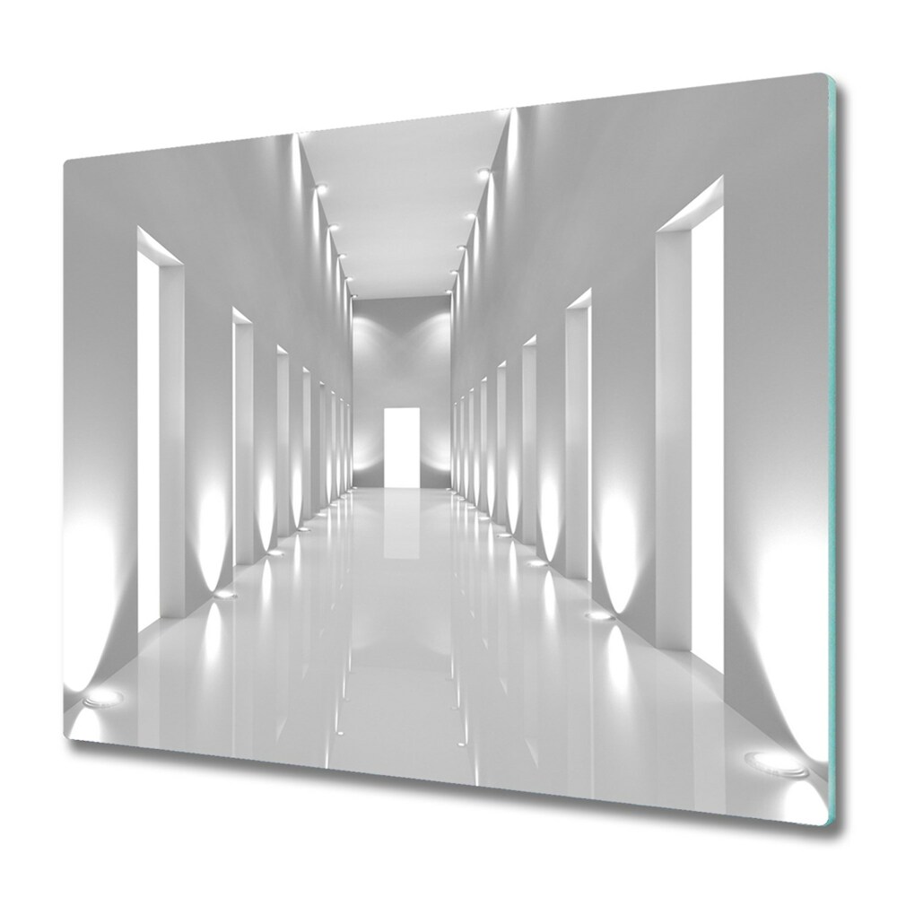 Üveg Tűzhelyvédő Fehér folyosó