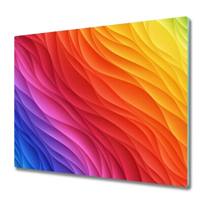 Tűzhelyvédő Üveglap Szivárvány hullámai