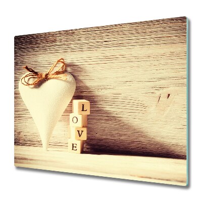 Főzőlap Védő Üveglap Szív szeretet