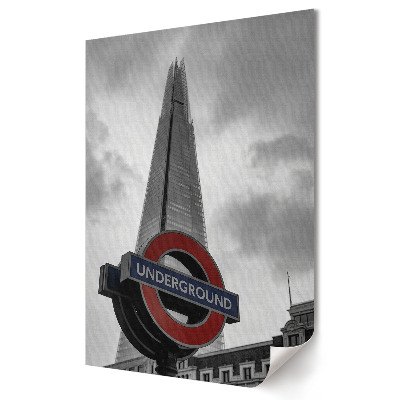 Plakát poszter London ikonikus látképe és metrótáblája