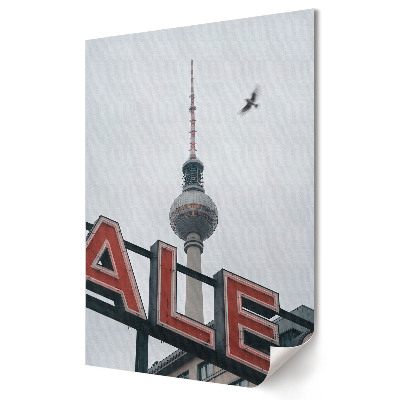 Fali poszter Berlin: TV-torony és madár