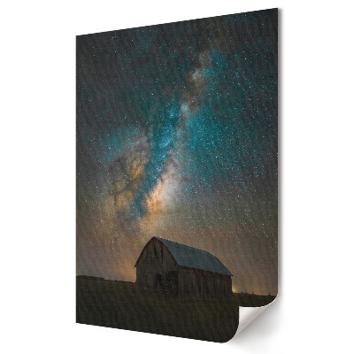 Fali poszter A galaxis a régi település felett