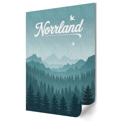 Plakát poszter Norrland hegyvidéki tájainak varázsa