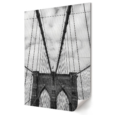 Fali poszter Brooklyn híd monokróm perspektívában