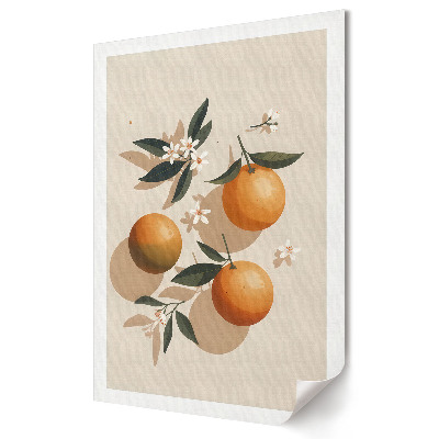 Fali poszter Citrusfélék virágos díszítéssel