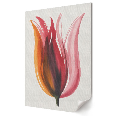 Színes tulipán absztrakt stílusú poszter