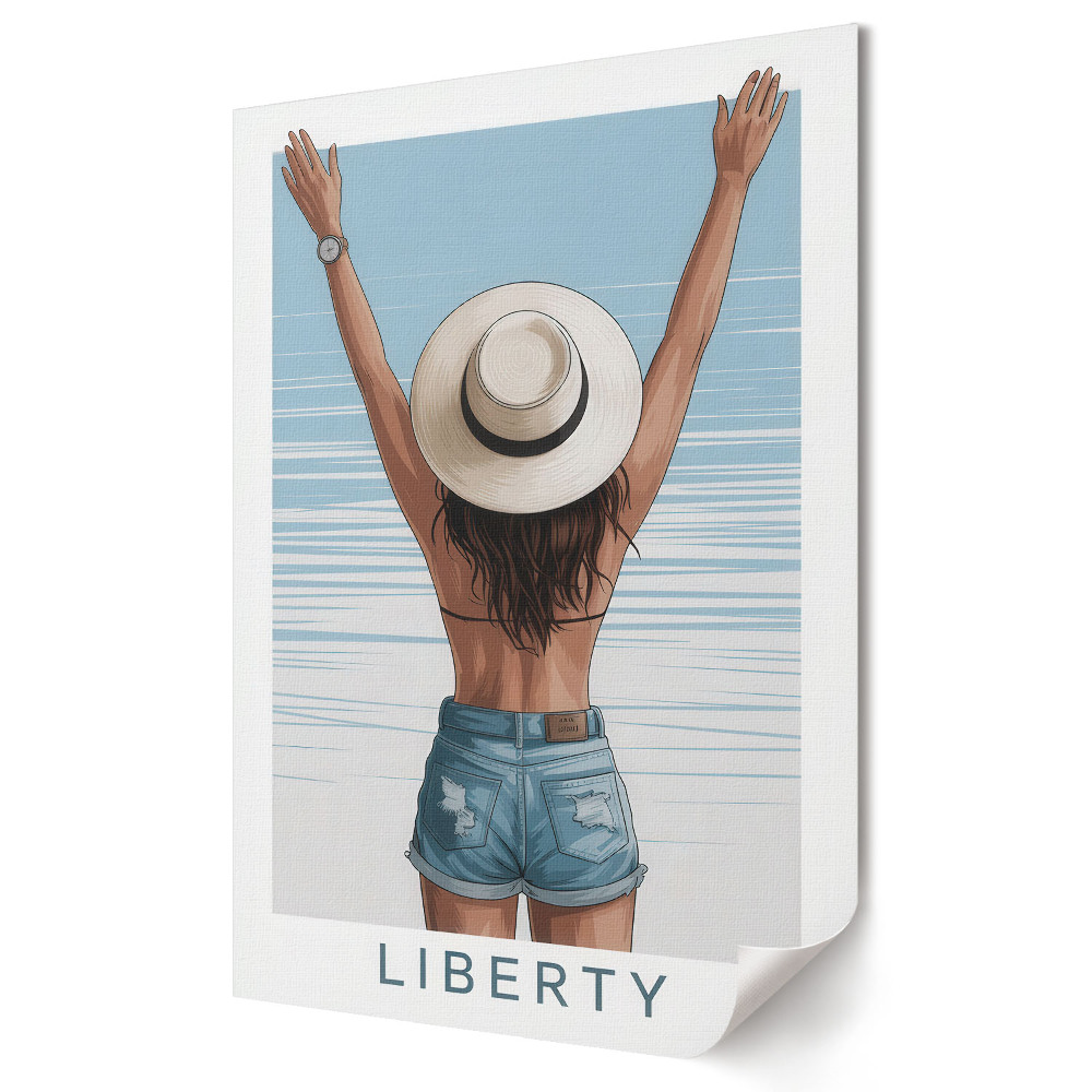 Plakát nyomtatás Szabadság a vízparton egy napsütéses napon