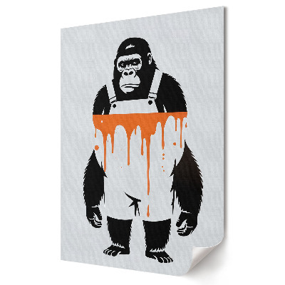 Fali poszter Gorilla batikolt öltönyben