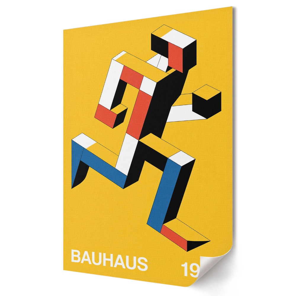 Fali poszter Bauhaus: Mozgás és geometria színekben