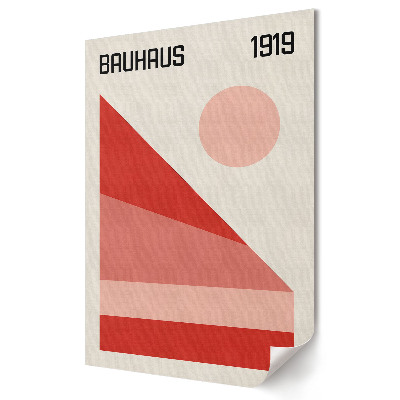 Bauhaus 1919 plakát minimalista geometriával és színvilággal