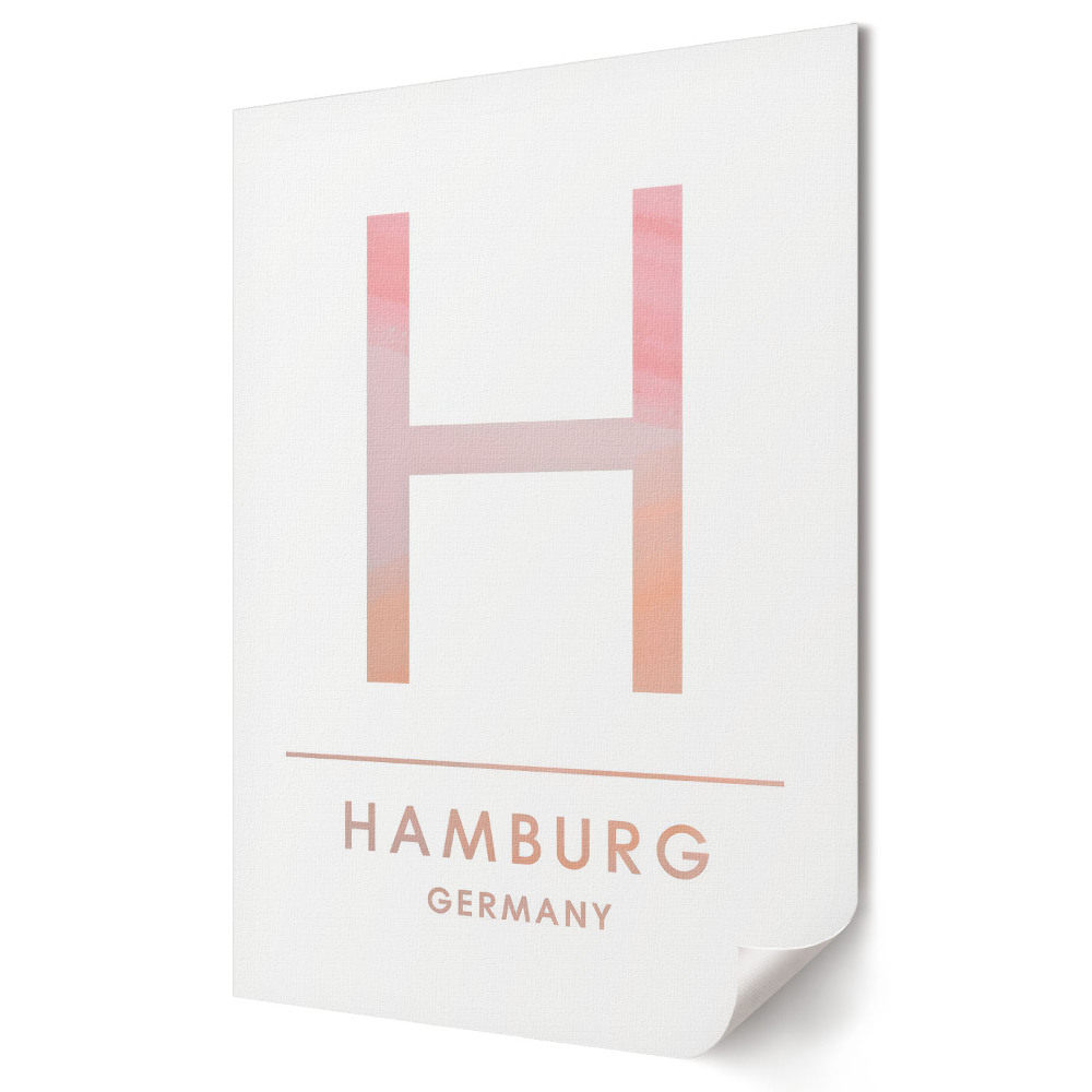 Plakát nyomtatás Egy stílusos poszter Hamburg névvel