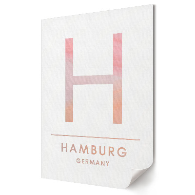 Plakát nyomtatás Egy stílusos poszter Hamburg névvel