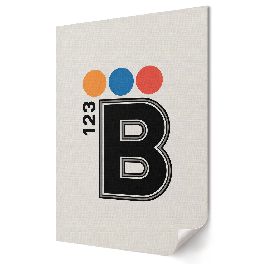 Plakát nyomtatás Színes design B betűvel