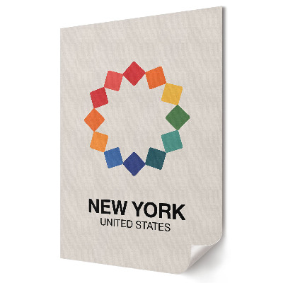 New York színes térképe poszter