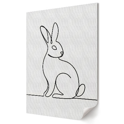 Plakát poszter Minimalista nyúl körvonal vonalakban