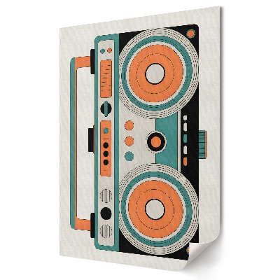 Fali poszter Retro 80-as évekbeli boombox.