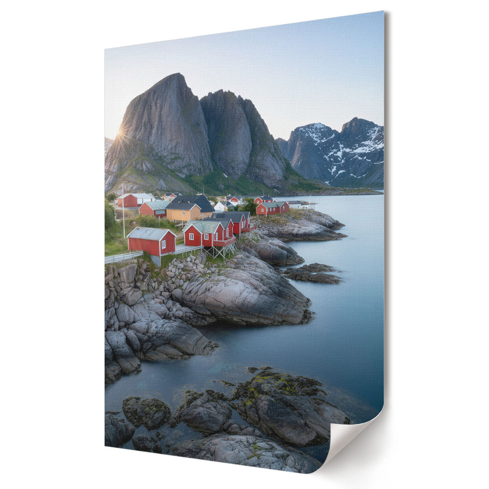 Plakát poszter Festői nyaralók a norvég fjordnál