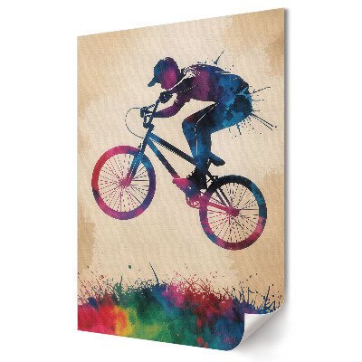 Fali poszter Színes BMX kerékpár ugrás