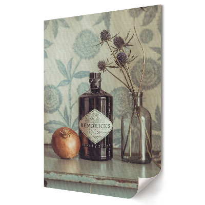 Fali poszter A gin eleganciája hagymával és virágokkal