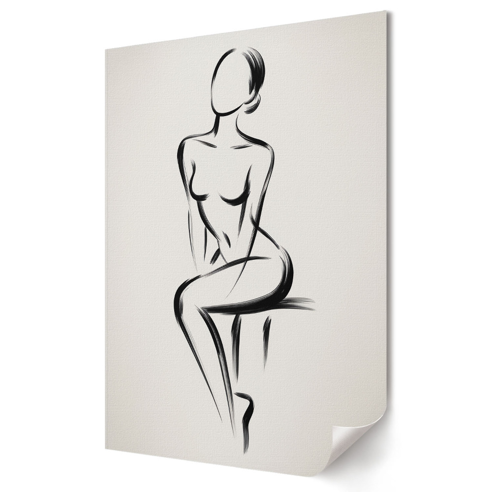 Fali poszter Elegáns sziluett minimalista stílusban