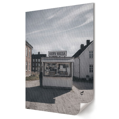 Plakát nyomtatás Hot dog stand a városban