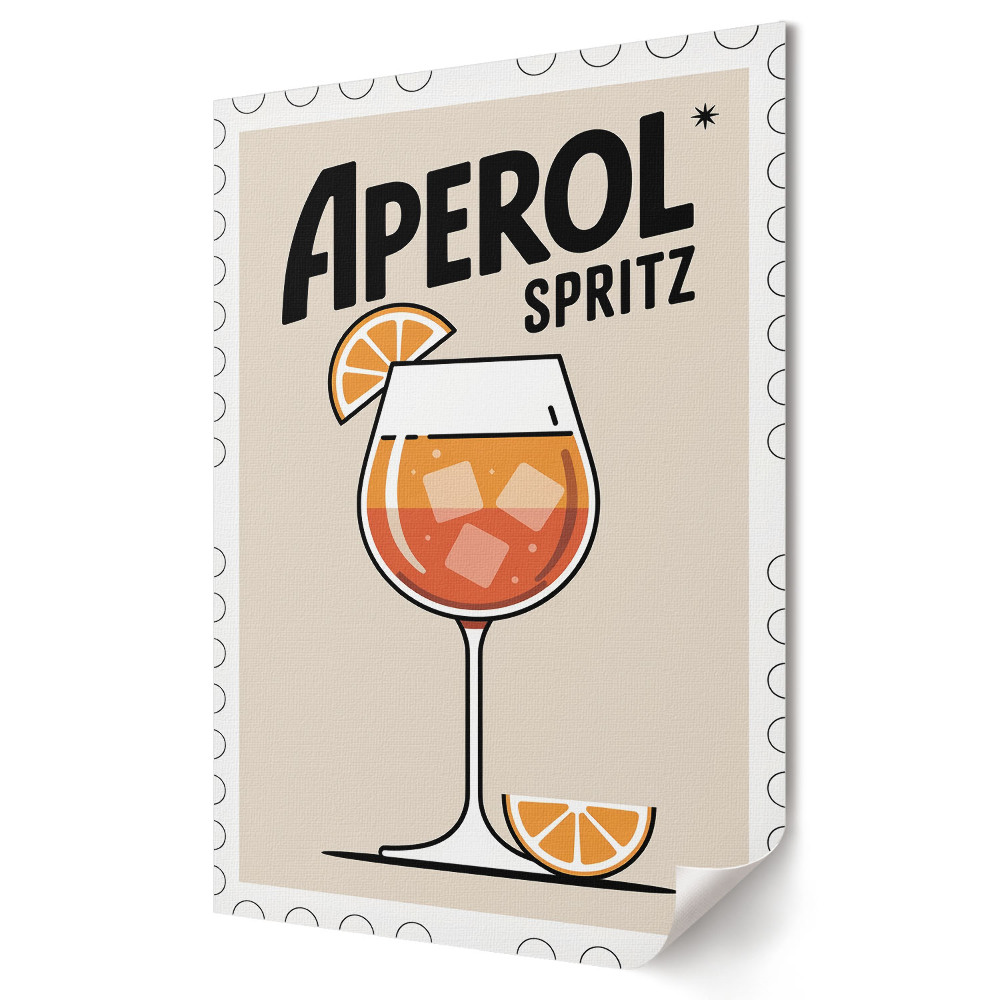 Plakát poszter Egy frissítő Aperol Spritz a napsütésben