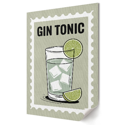 Frissítő gin lime-mal mintás faliposzter