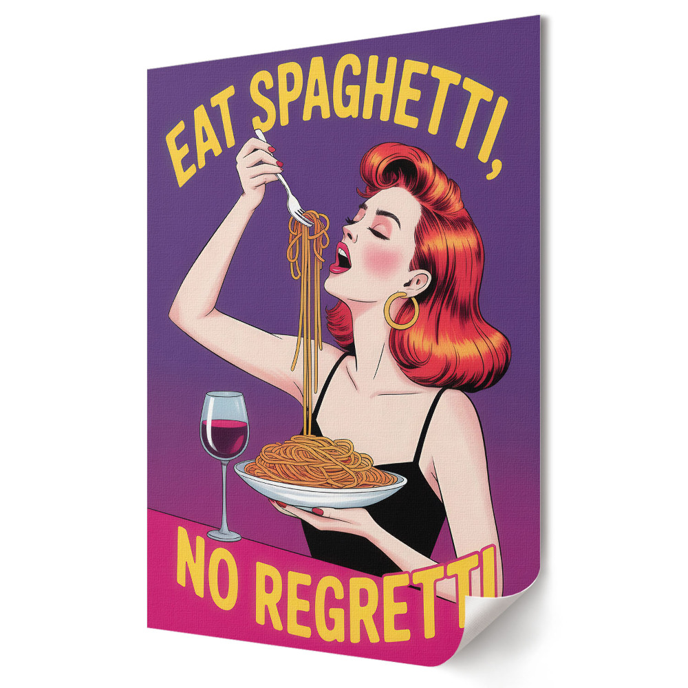 Plakát poszter Spagetti és öröm megbánás nélkül