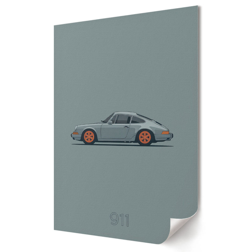 Fali poszter Stílusos Porsche 911 minimalista dizájnban