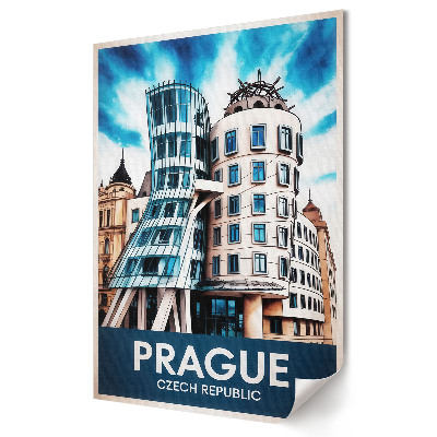 Plakát poszter Prága modern építészete színesben