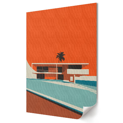 Plakát poszter Modern villa minimalista stílusban
