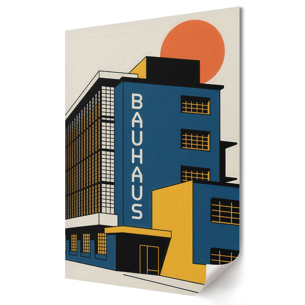 Fali poszter Bauhaus: A modern építészet ikonja
