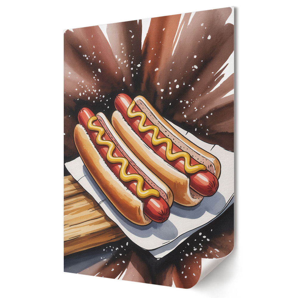 Fali poszter Lédús hot dogok mustárral