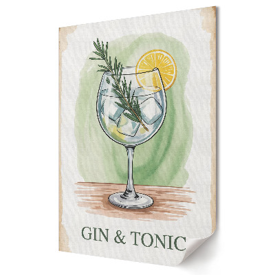 Plakát nyomtatás Frissítő gin-tonikot egy pohárban