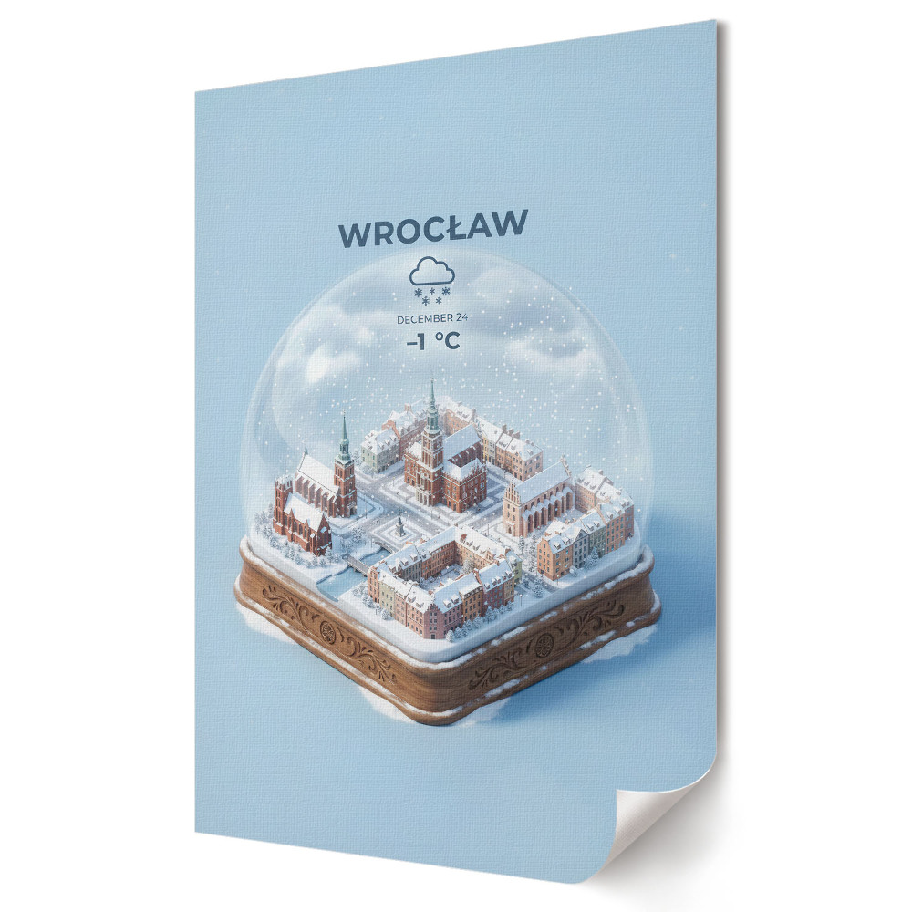 Plakát poszter Wrocław téli hógömbje