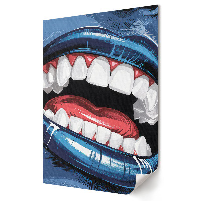 Színes mosoly pop art stílusú fali poszter