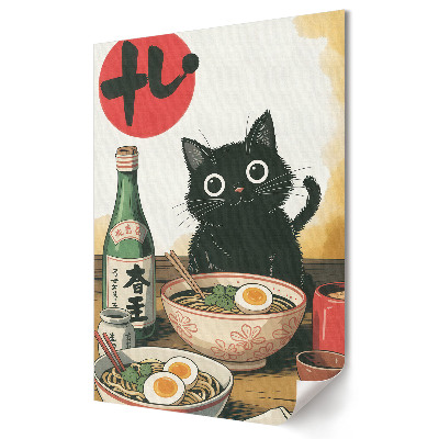 Japán stílusú macskalakoma fali poszter