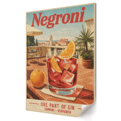 Fali poszter Klasszikus Negroni napsütéses környezetben