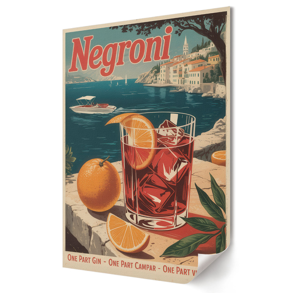 Plakát nyomtatás Klasszikus Negroni festői környezetben