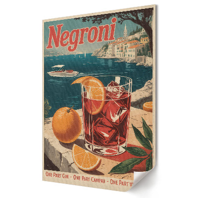 Klasszikus Negroni plakát festői környezetben