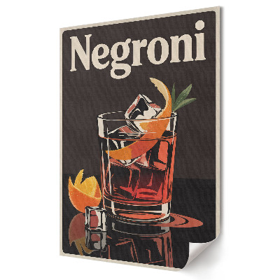 Klasszikus retró Negroni koktél poszter