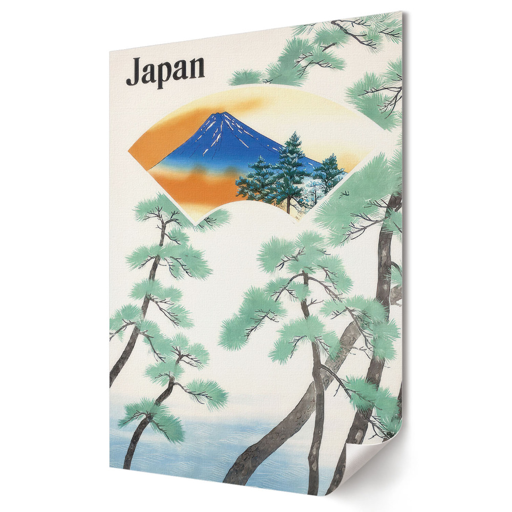 Fali poszter Japán tájképe a Fuji-heggyel