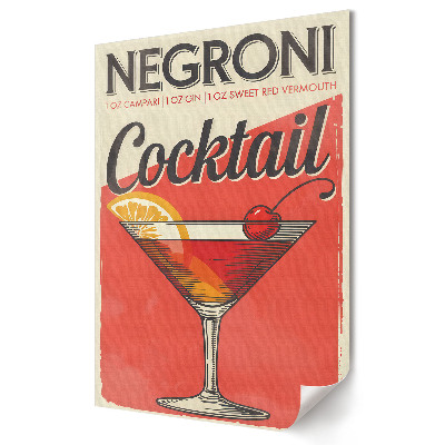 Fali poszter Egy klasszikus retró Negroni koktél