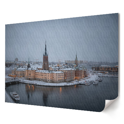 Téli kilátás Stockholmra poszter